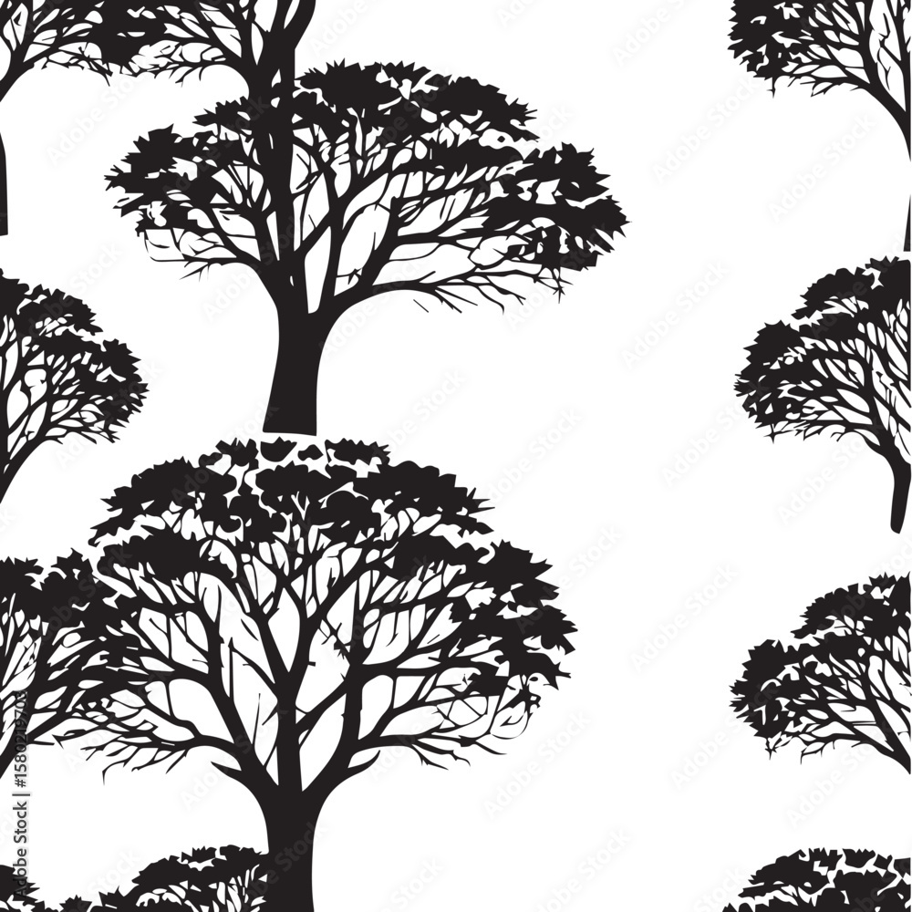 Obraz premium Tree silhouette Vector | Minimalist & Trendy Tree Silhouette Design | Unique & Stylish Tree Artwork for Vector design