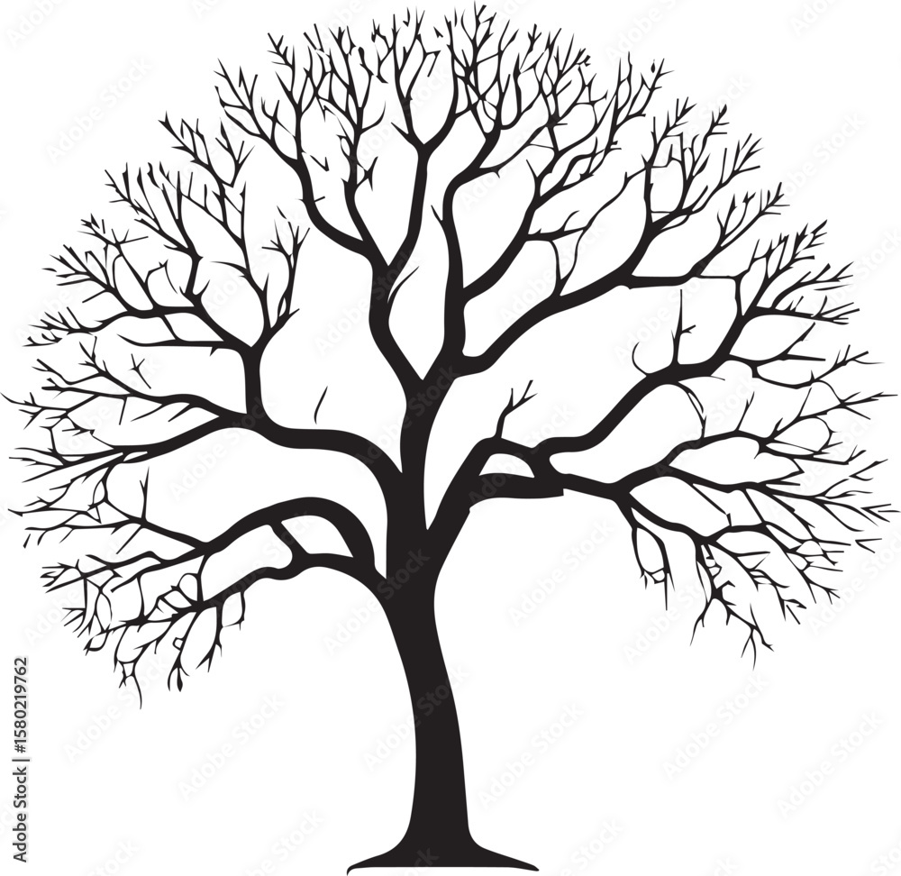 Fototapeta premium Tree silhouette Vector | Minimalist & Trendy Tree Silhouette Design | Unique & Stylish Tree Artwork for Vector design