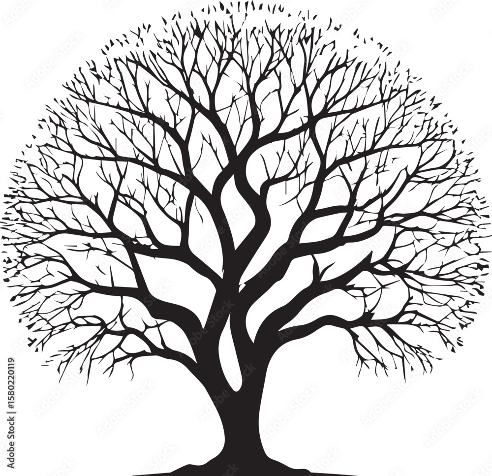 Obraz premium Tree silhouette Vector | Minimalist & Trendy Tree Silhouette Design | Unique & Stylish Tree Artwork for Vector design