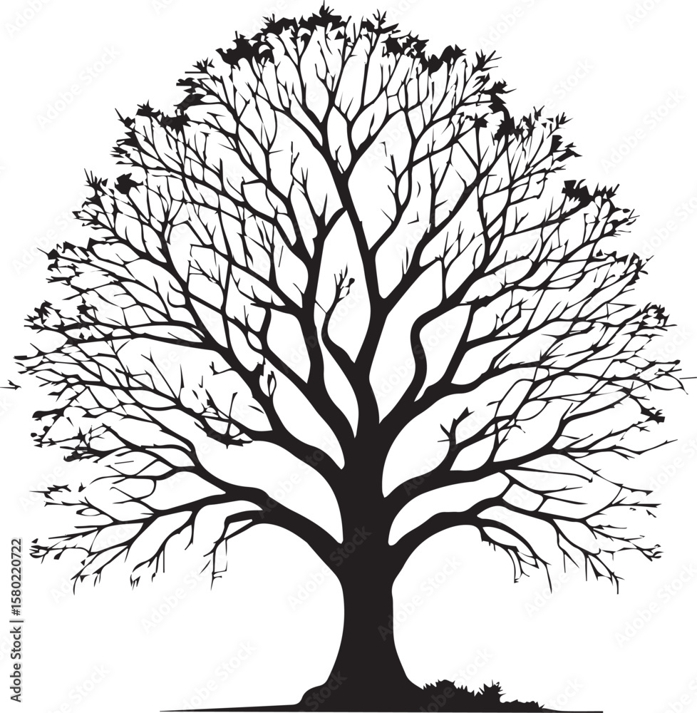 Obraz premium Tree silhouette Vector | Minimalist & Trendy Tree Silhouette Design | Unique & Stylish Tree Artwork for Vector design 