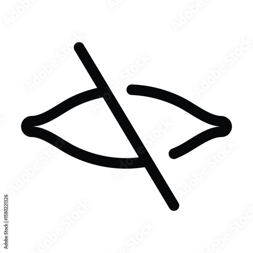 Outline hide icon to make content invisible or concealed