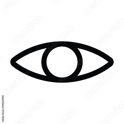 Outline eye icon for view, vision, and visibility controls