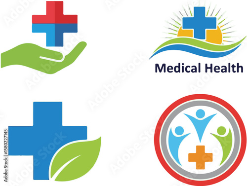 Medical cross symbol collection for healthcare related design