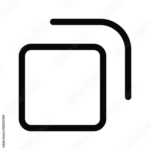 Outline copy icon to duplicate, clone, or paste content