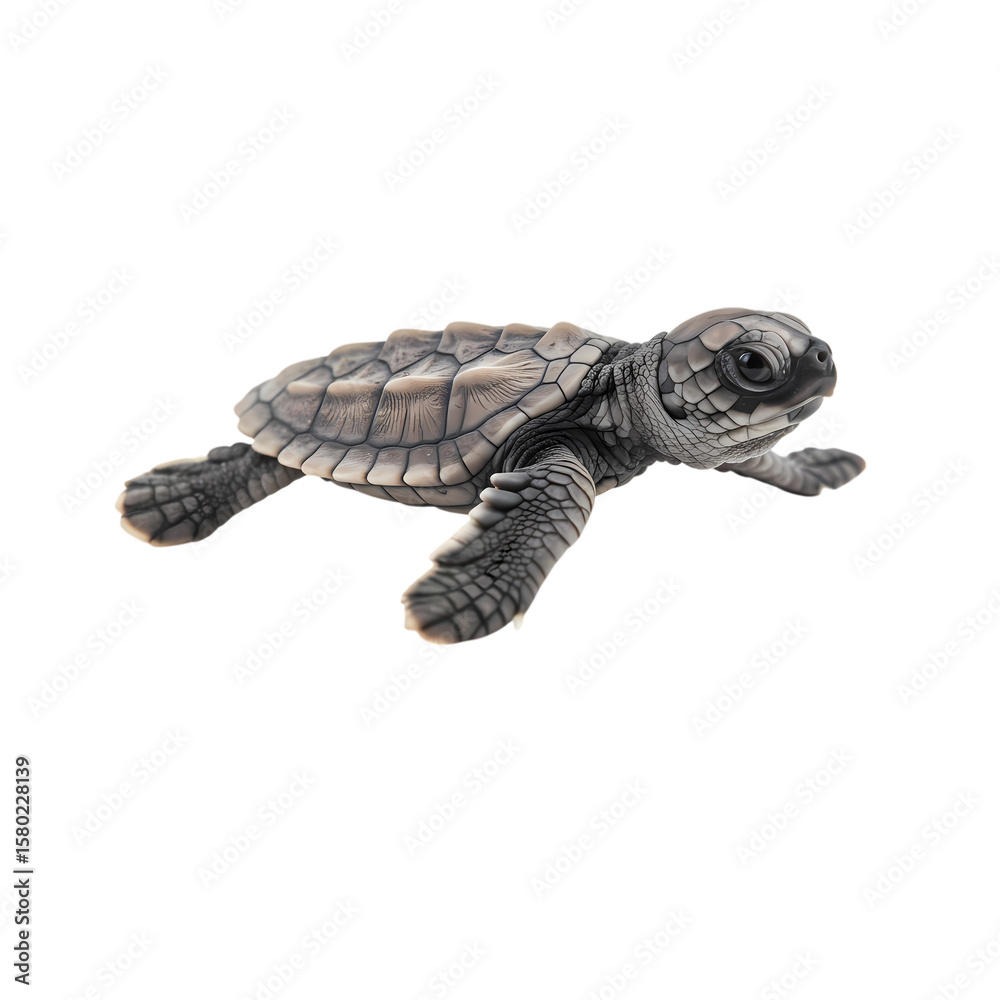 Fototapeta premium Baby Sea Turtle: A Tiny Ocean Wanderer