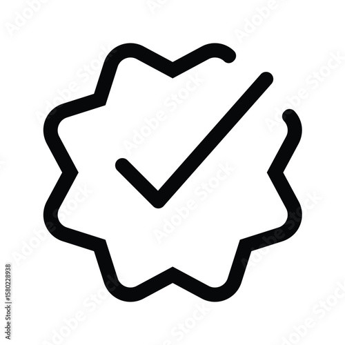 Outline checklist icon to check, verify, or confirm tasks