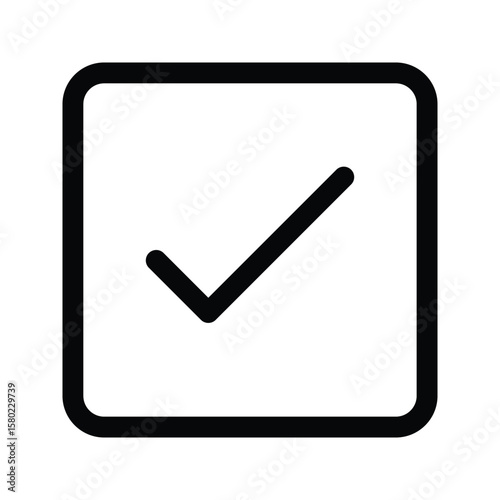 Outline checklist icon to check, verify, or confirm tasks