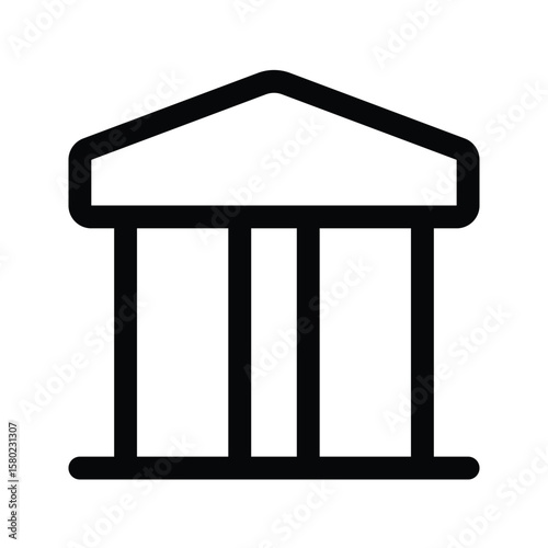 Wallpaper Mural Outline building icon for office, architecture, and real estate designs Torontodigital.ca