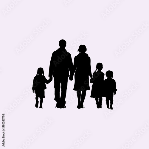 black art family graphic concept illustration design