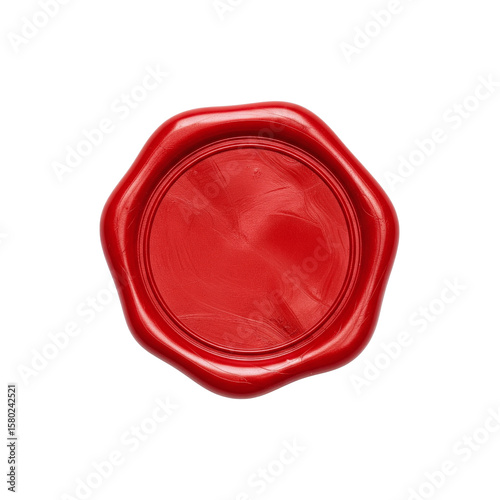Tableau sur toile Blank red wax seal stamp