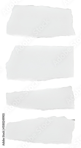 Wallpaper Mural Isolated Torn White Paper Scrap Fragment On Transparent Background Torontodigital.ca