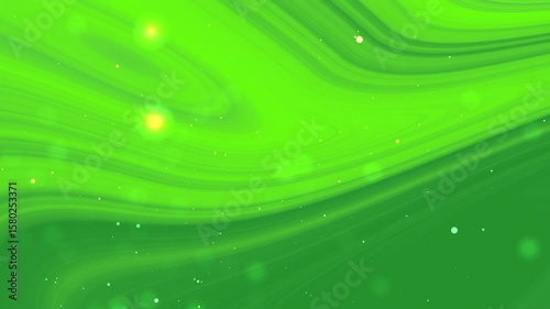 Abstract green swirling background with bokeh ideal for spring themed designs, environmental concepts, or vibrant and energetic digital projects