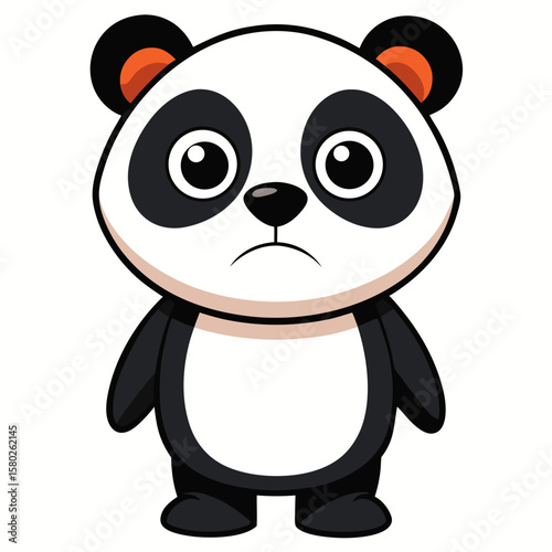 Cute cartoon panda bear illustration vector drawing animal art design graphic adorable kawaii wildlife zoo icon