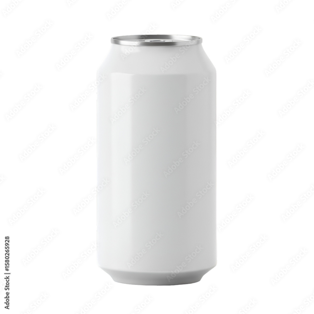 Isolated White Aluminum Soda Can Mockup for Beverage Advertising Isolated White Aluminum Soda Can Mockup for Beverage Advertising