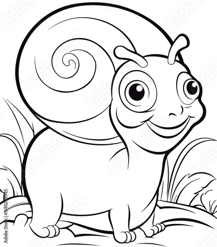 Cute cartoon Snail illustration