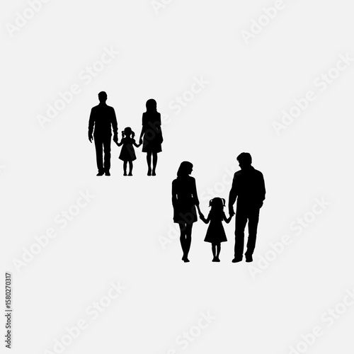 family man and women graphic illustration black art