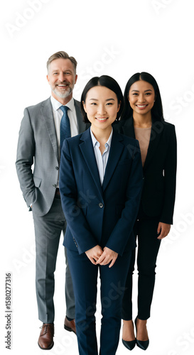 Professional Business Team People Group Portrait Transparent Background