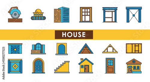 Collection of House and Construction Related Icons