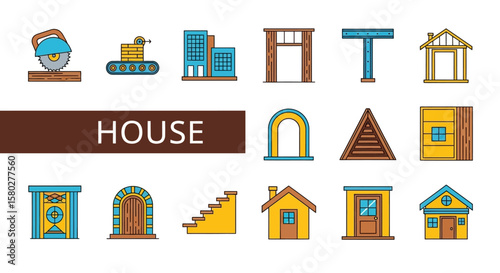 Collection of House and Construction Related Icons
