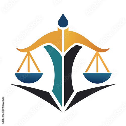 Minimalist law firm logo icon vector illustration.