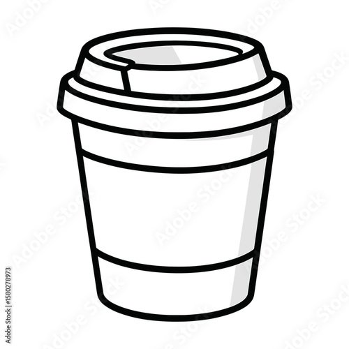 Simple coffee cup illustration vector