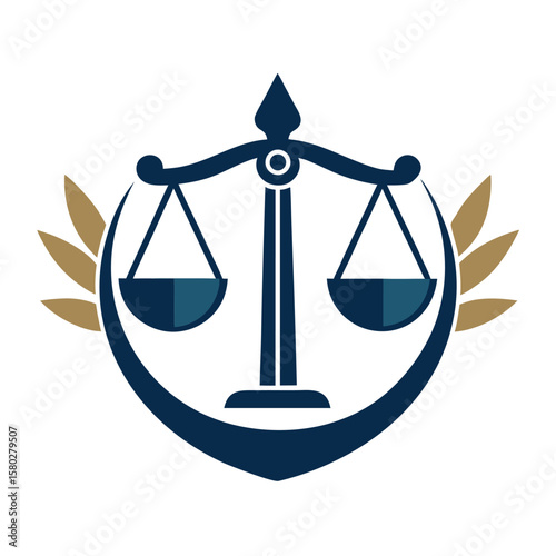  Minimalist law firm logo icon vector illustration.