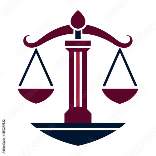 Wallpaper Mural  Minimalist law firm logo icon vector illustration. Torontodigital.ca