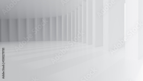 Fototapeta Naklejka Na Ścianę i Meble -  Abstract Futuristic empty floor and room Sci-Fi Corridor With light for showcase,room,interior,display products.Modern Future cement floor and wall background technology interior concept.3d render