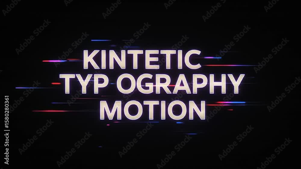 Dynamic kinetic typography motion graphic featuring vibrant colors and smooth transitions