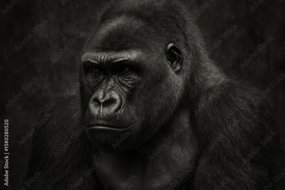 Fototapeta premium A Glimpse into the Soul of a Primates