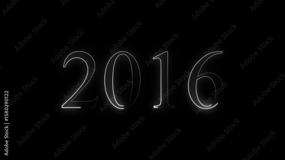 Abstract Glowing Neon “2016” Number Text Icon Animation. Futuristic Year Countdown, Digital Tech Motion Element for Timeline, History & Interface Templates Abstract Glowing Neon “2016” Number Text Icon Animation. Futuristic Year Countdown, Digital Tech Motion Element for Timeline, History & Interface Templates