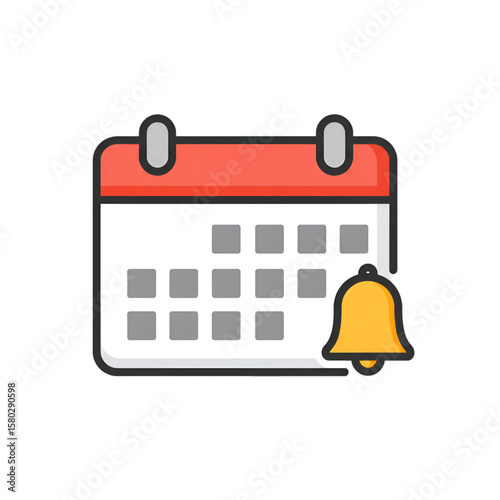 Vector Calendar Notification Appointment Reminder Isolated Illustration