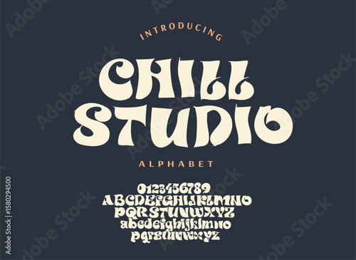 70s retro groovy alphabet letters font and number. Typography decorative fonts vintage concept. Inspirational slogan print with hippie symbols for graphic tee t shirt logo. vector illustration