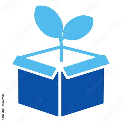Ecological Icons In Blue Style, Vector Illustration