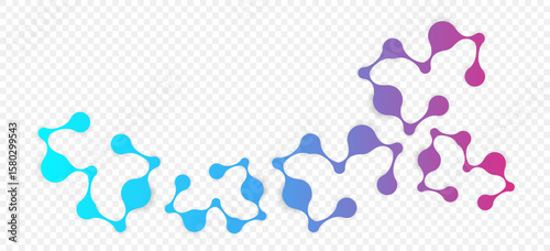 Molecular structure DNA, atom, neurons. Medical, technology, chemistry, science background. Science concept for your design. Connected lines with dots. Vector illustration.