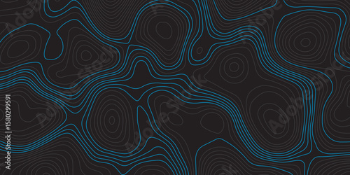  A dark background with intricate, flowing blue topographic lines creating an abstract and textured pattern.