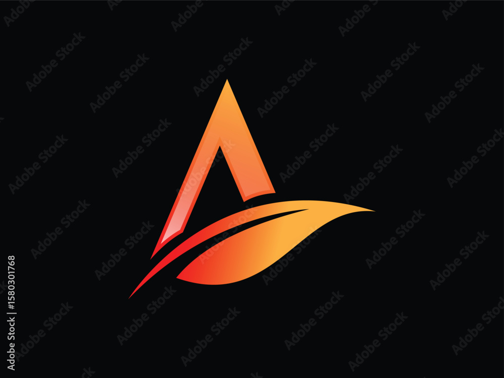 Fototapeta premium Letter A modern vector logo design