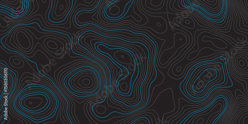  A dark background with intricate, flowing blue topographic lines creating an abstract and textured pattern.