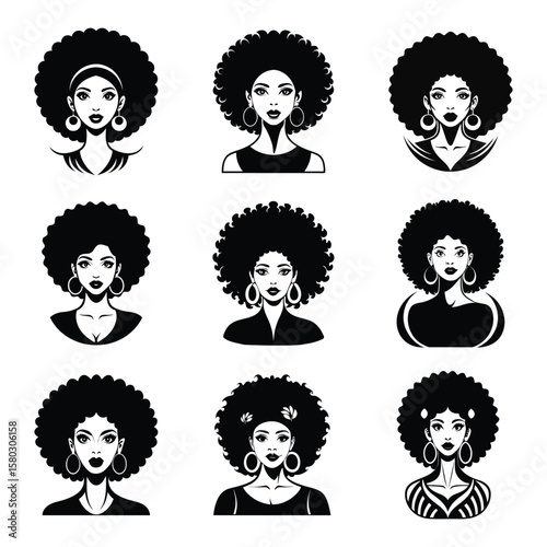 Afro Woman SVG