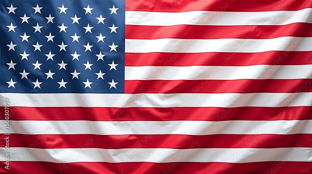 Naklejka premium The american flag waves proudly in the wind