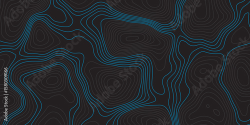  A dark background with intricate, flowing blue topographic lines creating an abstract and textured pattern.