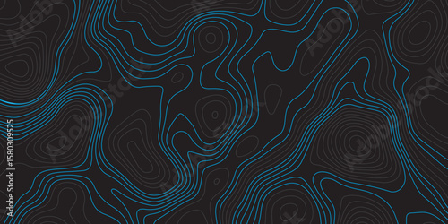  A dark background with intricate, flowing blue topographic lines creating an abstract and textured pattern.