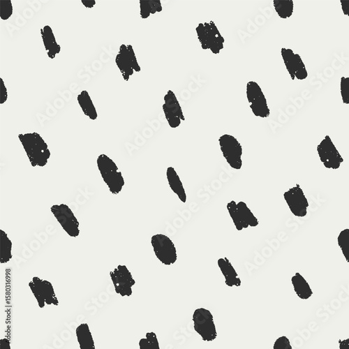 Seamless abstract pattern with paint stains, paintbrush spots, smears. Endles...