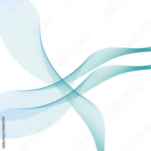 Abstract blue wave design with flowing lines and a smooth, modern pattern, bokeh, perfect for digital art backgrounds, 