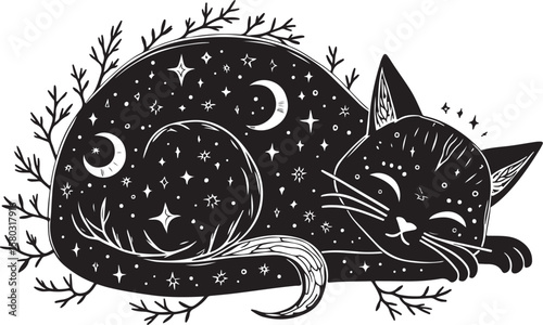 Mystreck: Dreaming Cat of the Cosmos vector bundle