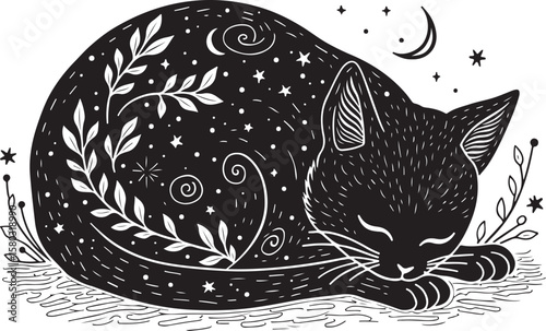 Mystreck: Dreaming Cat of the Cosmos vector bundle