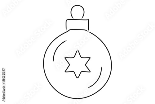 christmas ornament design. Vector hand drawn doodle