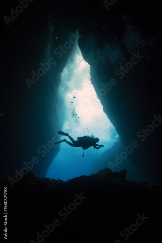 Papier peint scuba diving in Saipan Ocean