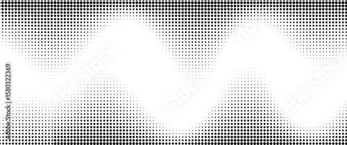 Vector Chequered Halftone Pattern Smooth Curved Border Red Blue Abstract Background. Checkered Rounded Square Dots Blur Texture Pop Art Design. Half Tone Contrast Graphic
