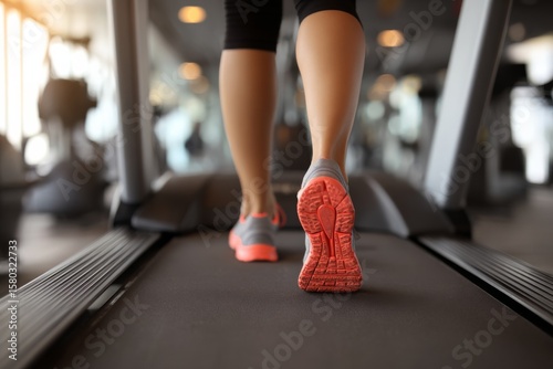 People exercising on a treadmill , Generative AI